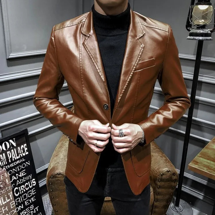 Spring Autumn Thin Man Suits and Blazers Vintage Fashionable Jacket for Men Simple Breasted Luxury Designer Classic New in Coats