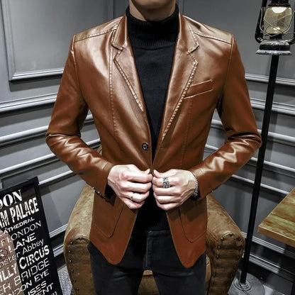 Spring Autumn Thin Man Suits and Blazers Vintage Fashionable Jacket for Men Simple Breasted Luxury Designer Classic New in Coats