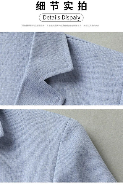 30% Linen Blazer - Stylish Business Formal Men's Suit with Gentleman British Style Trendy Breathable and Versatile Casual Blazer