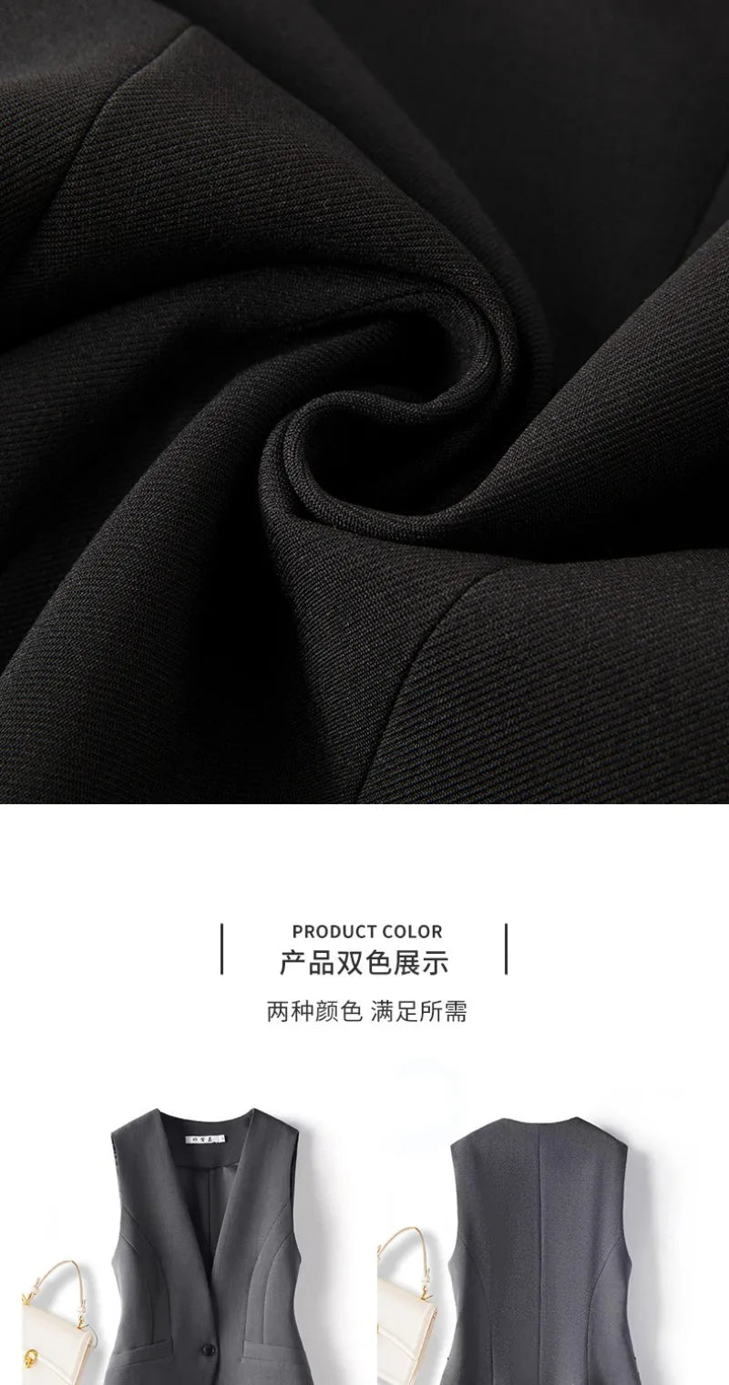 Women's Vest 2026 Spring Autumn Sleeveless Short Jacket New Commuter Versatile Female Waistcoat Tops Outerwear Chaleco Mujer