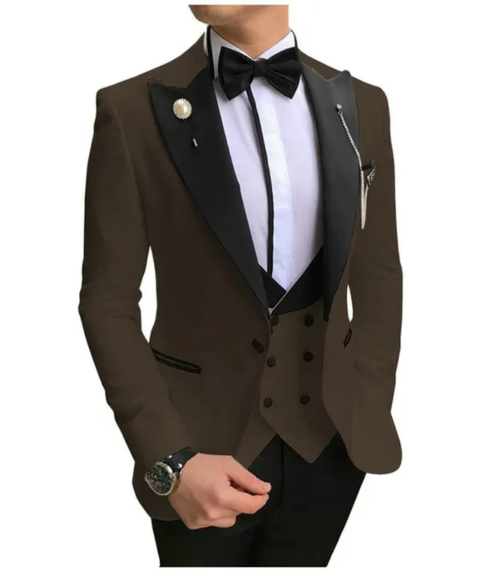 Navy Blue Fashion Design Costume Homme Party Mens Suits Wedding Suits For Men Terno Masculino Slim Fit Tuxedos Groomsman