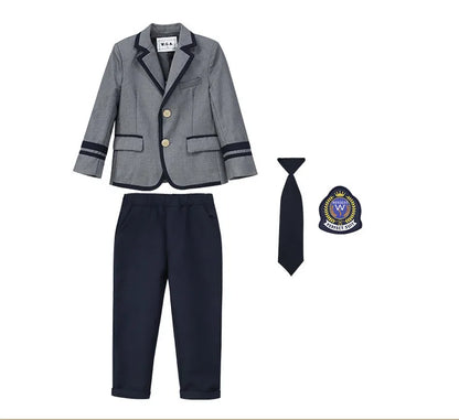 3-15T Children's School Uniform Boys Girls Graduation Event Performance Ceremony Kindergarten Costume Twins Birthday Party Dress