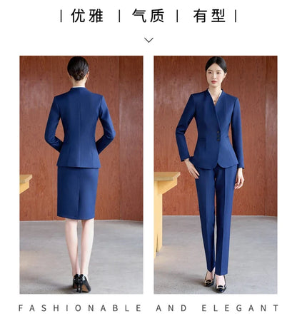 Fashionable professional women's clothing, high-quality two-piece pants + blazer. Exquisite and elegant. New 2025