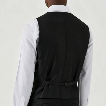 Men's Formal Vest – Double Breasted Lapel Waistcoat for Weddings & Business