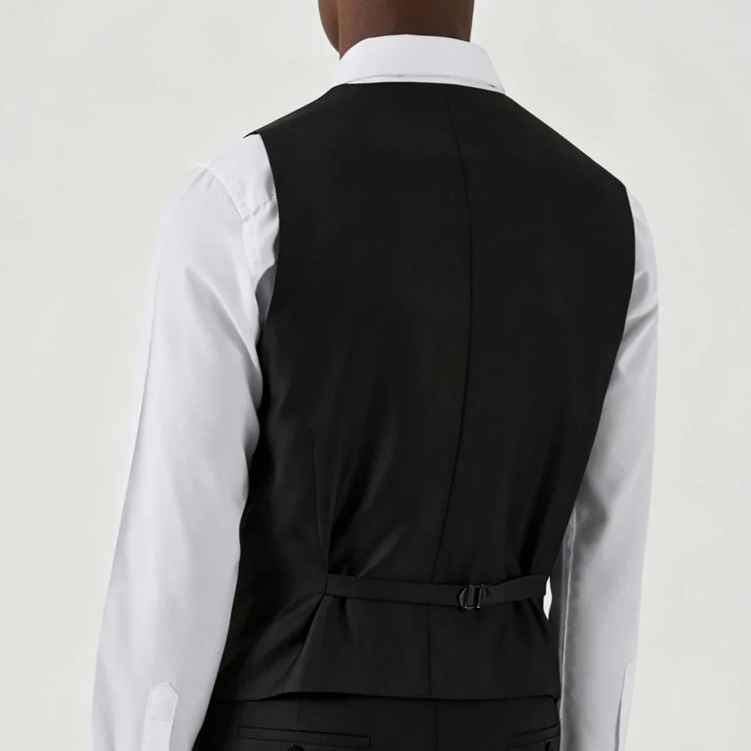 Men's Formal Vest – Double Breasted Lapel Waistcoat for Weddings & Business