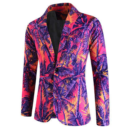 Man Suit Jacket Blazer Casaco Masculino Elegante 2025 High Quality Paisley Floral Printed Party Mens Suits Vestones Para Hombre