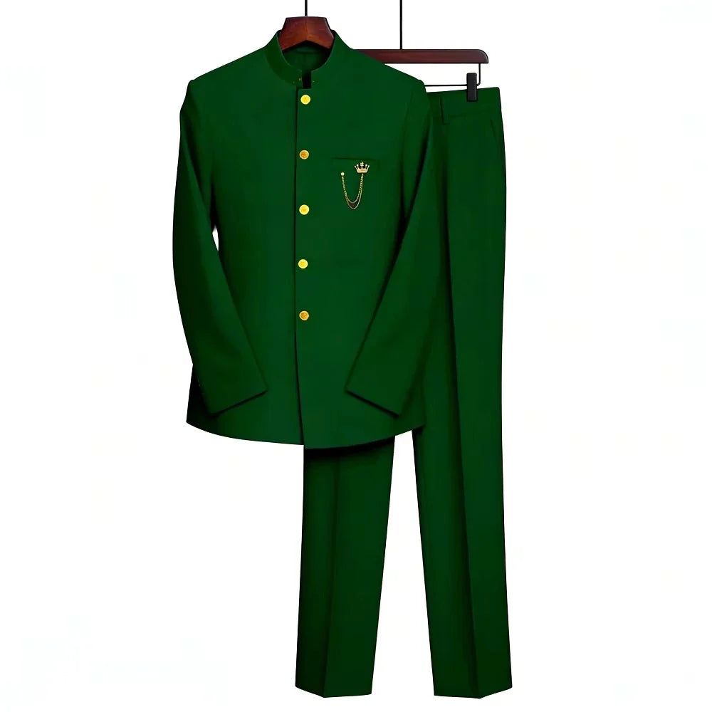 New Style Suits for Men 2 Pieces Business Blazer and Pants Set Elegant Slim Fit Men's Suit for Wedding Prom Groomsmen Outfits