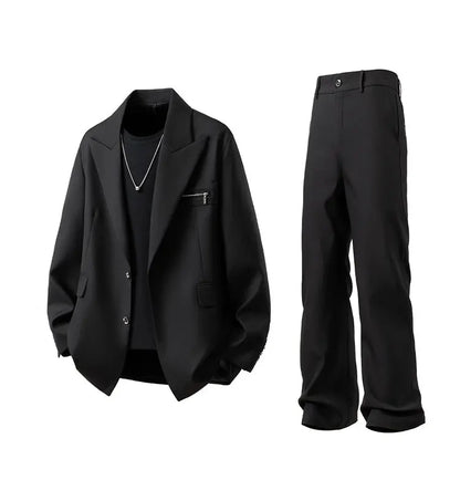 Man Blazer Luxury Designer Japanese Yamamoto Style Chaquetas Hombre Elegantes Loose Streetwear Black Cool Mens Suit Jacket 5XL