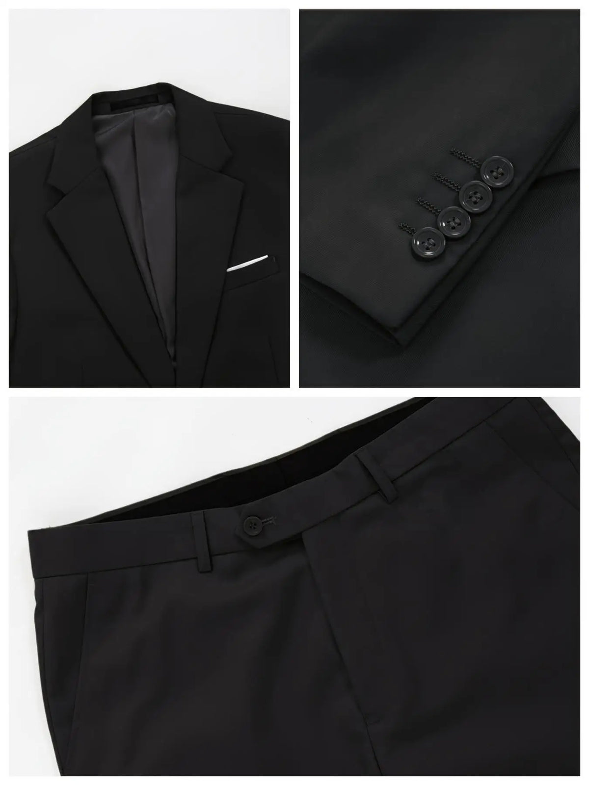 Men's Two-Piece Suit Set, Casual High-Quality Blazer and Pants, Suitable for All Seasons, Business, Party, Office Wear