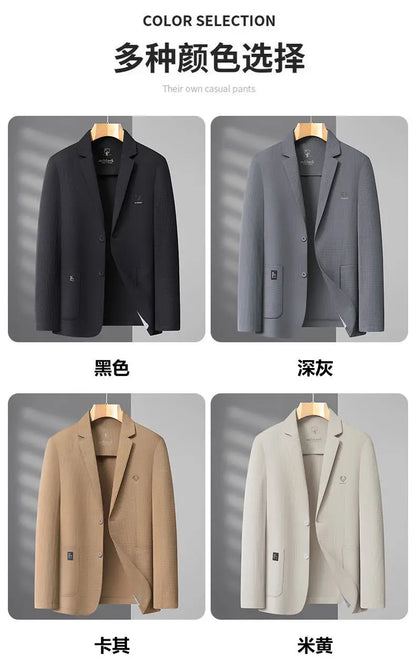 2026 New men fashion Sun Protection Clothing Trend Summer Men's Skin Clothing Solid Color blazer thin coat for male M-4XL