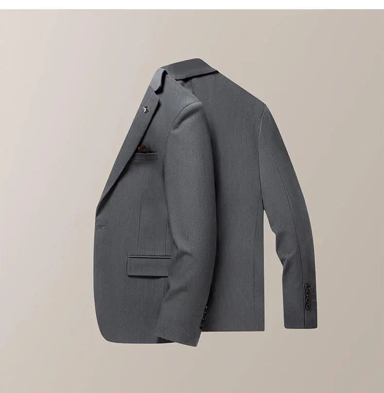 Blazer's New Men's Fashion Outdoor Travel Camping Youth Wedding Versatile, Hosting Campus Slimming Casual Korean Version Blazer