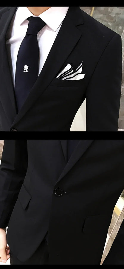 Men's Slim Fit 3-Piece Suit – Blazer, Vest & Pants for Business, Wedding & Smart Casual Wear