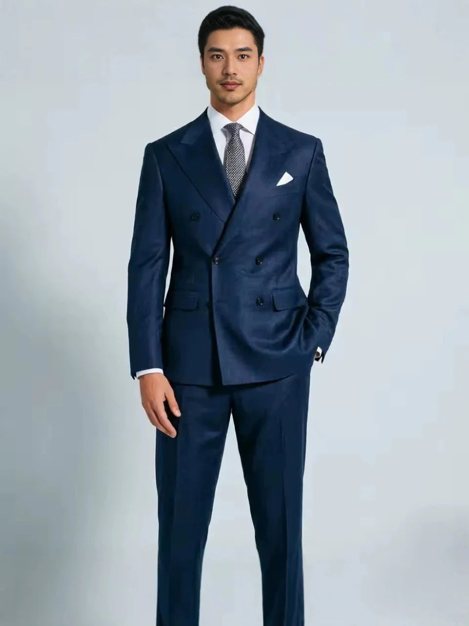 Matcha Green Blazer+Pant Business Double Breasted Regular Length Stretchy Blazer Professional Workwear