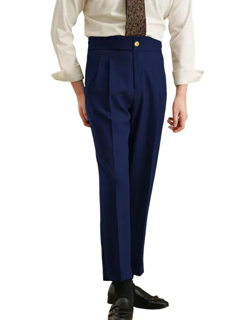 Customized Men's Suit Blazer Suit Pants Business Custom Suit Solid Color Metal Buckle Premium Men's Suit