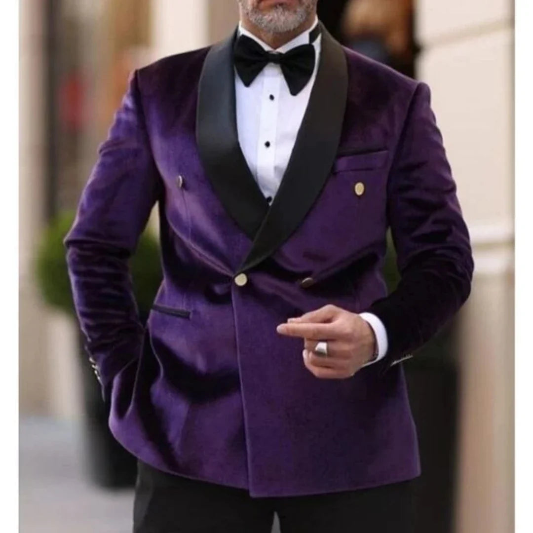 XS-6XL Veste de costume de mariage en velours pour homme, blazer de marié, tenue d'affaires, smoking, veste de cérémonie, fête, croisée, un seul manteau