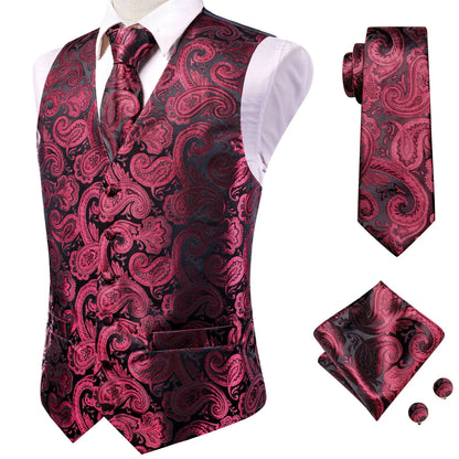Men's Vest Suit Set – Champagne Gold Paisley Waistcoat for Weddings & Formal Events