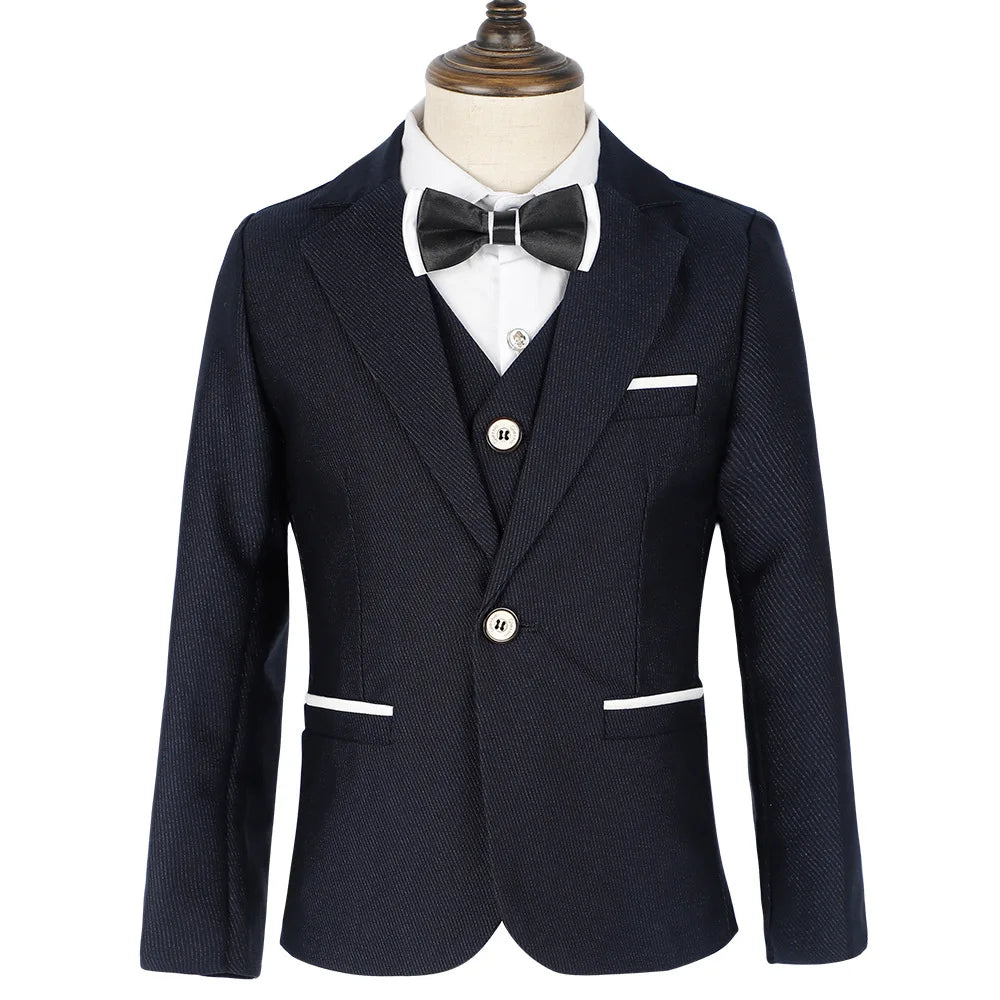 Low-price clearance sale Boys 3Pieces/Set Jacket Vest Pants Photography Suit Kids Piano Wedding Party Dress Children Costume