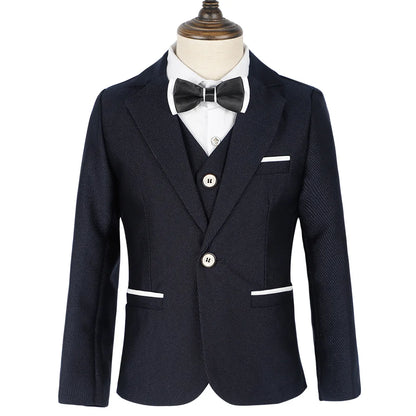 Low-price clearance sale Boys 3Pieces/Set Jacket Vest Pants Photography Suit Kids Piano Wedding Party Dress Children Costume