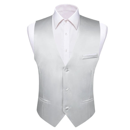 Men's Satin Vest Slim Fit Single-Breasted Waistcoat for Weddings and Formal Occasions