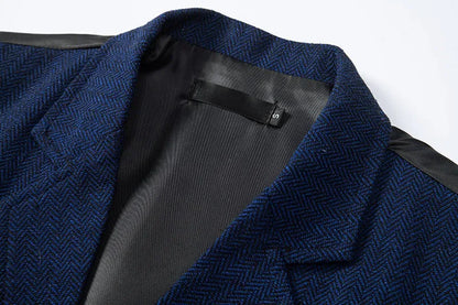 Men's Waistcoat Herringbone Tweed Slim Fit Wool Blend Formal Vest for Wedding