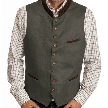 Men's Vest Single Breasted Formal Waistcoat for Wedding Banquet and Business