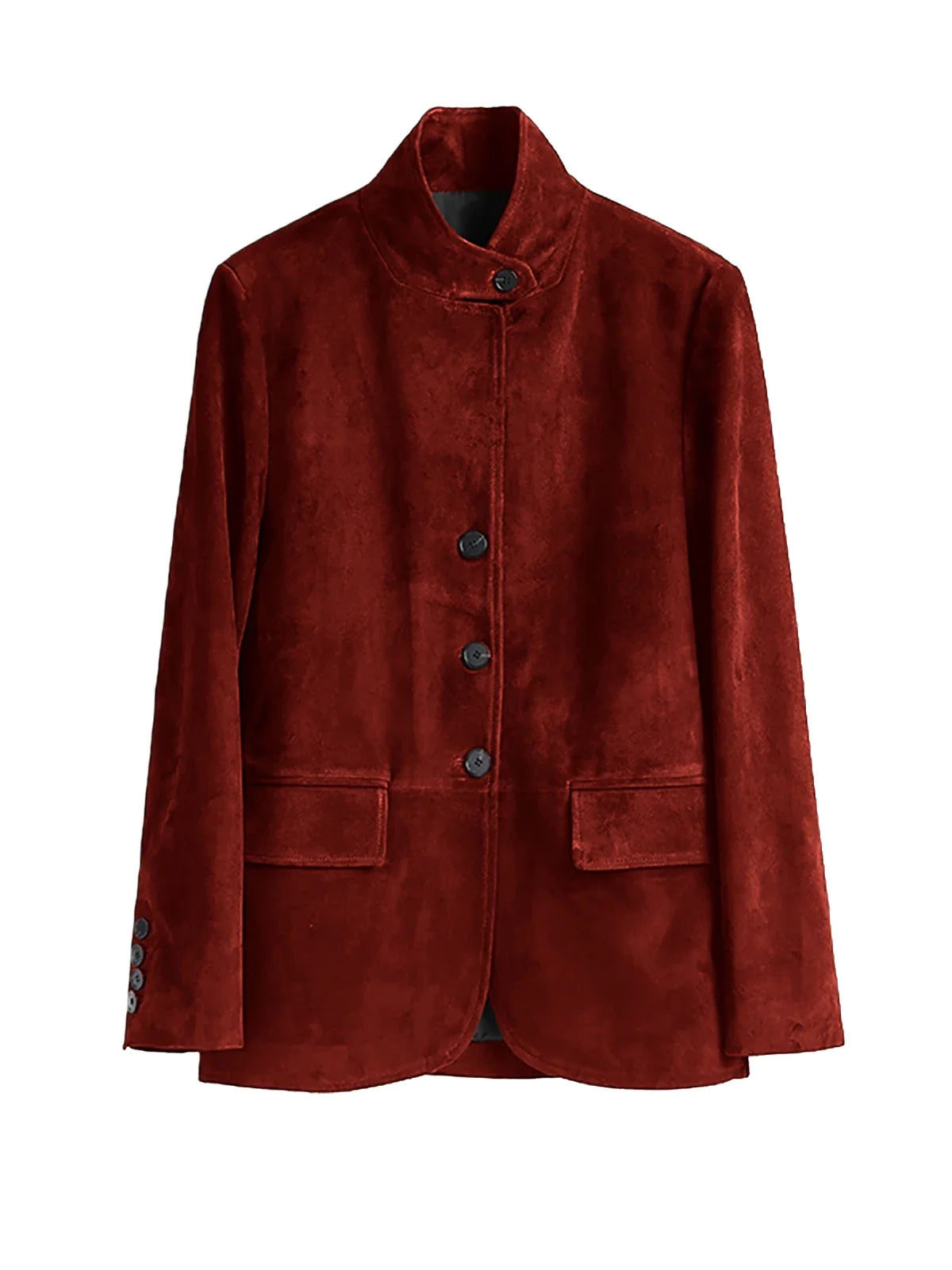 Men's Casual Blazer Maillard style Jacket Long Sleeve Solid Color Single Breasted Button Fashion Sport Coats Autumn Winter
