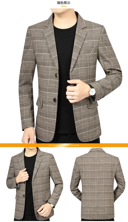 Blazer Men Fashion Premium Business Outdoor Gentleman Striped Stylishly Versatile British Style Casual Host of A Wedding Blazer