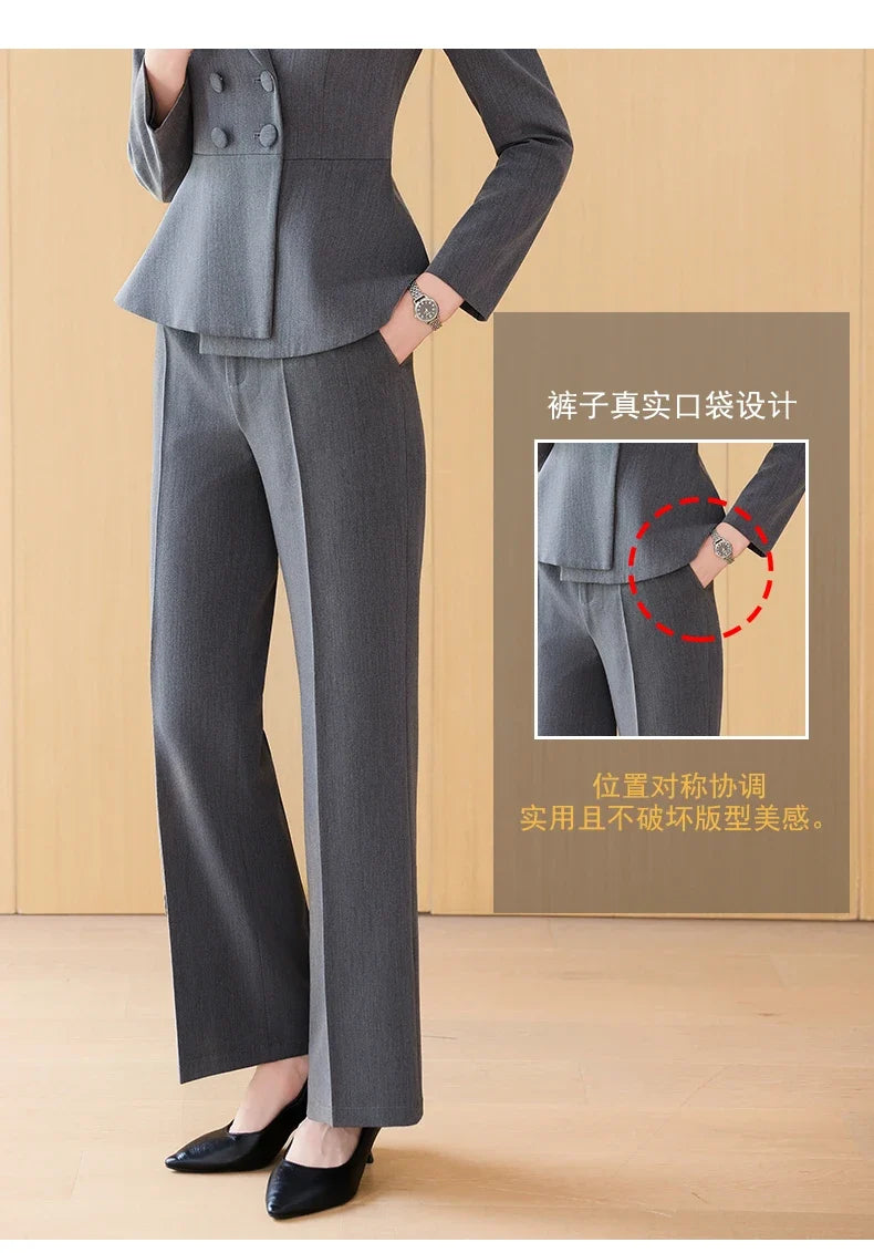 Fashion professional women's high-quality two-piece pants+blazers, exquisite elegant, new products for autumn winter 2025