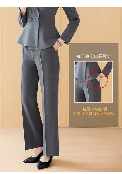 Fashion professional women's high-quality two-piece pants+blazers, exquisite elegant, new products for autumn winter 2025