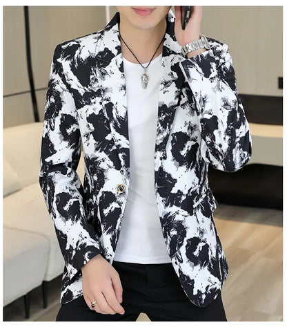 Blazer Fashionable Outdoor Travel Trend Slim-fit Gentleman's Youthful Wedding Versatile Host Casual Korean Style Men's Blazer