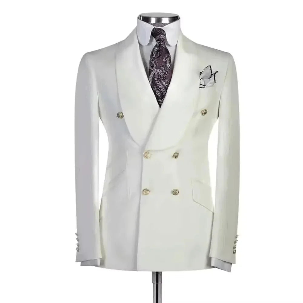 2026 Men's Blazer Business Gentleman Fashionable and Fitted Casual Work Solid-color Wedding Best Man Party