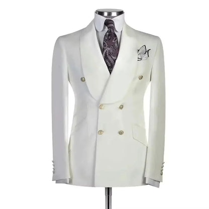 2026 Men's Blazer Business Gentleman Fashionable and Fitted Casual Work Solid-color Wedding Best Man Party