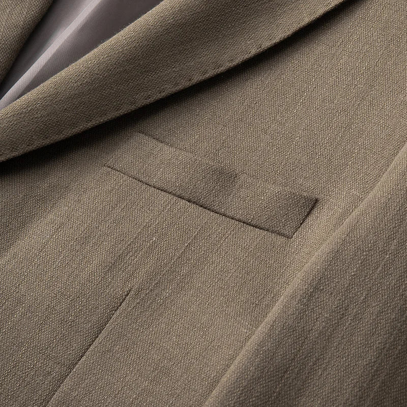 Spring and Autumn Men's British Naples suit, no perm, solid color, wedding, business, work, versatile, simple, high-end suit