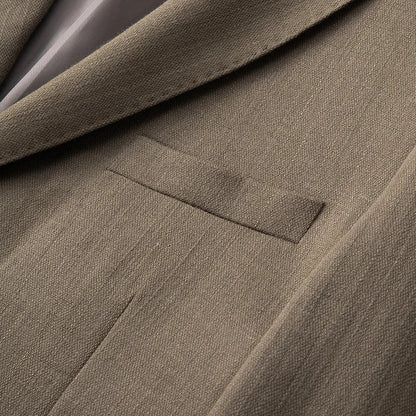 Spring and Autumn Men's British Naples suit, no perm, solid color, wedding, business, work, versatile, simple, high-end suit