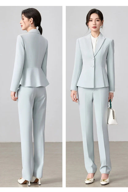 Ladies Business Outfit High-Quality Pants And Suit Jacket Slim Elegant Fashionable 2026 New Arrival