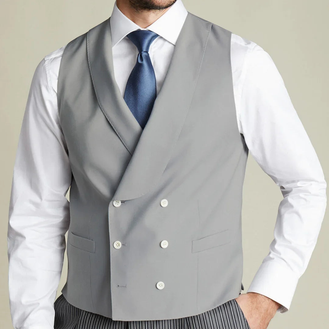 Men's Double Breasted Vest for Weddings, Business & Formal Occasions