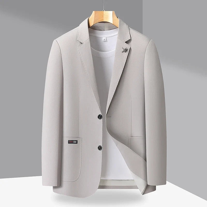 2026 Blazer Lightweight High-end Men's Fashionable Business Outdoor Travel Youthful Wedding Hosting Casual Korean Style Blazer