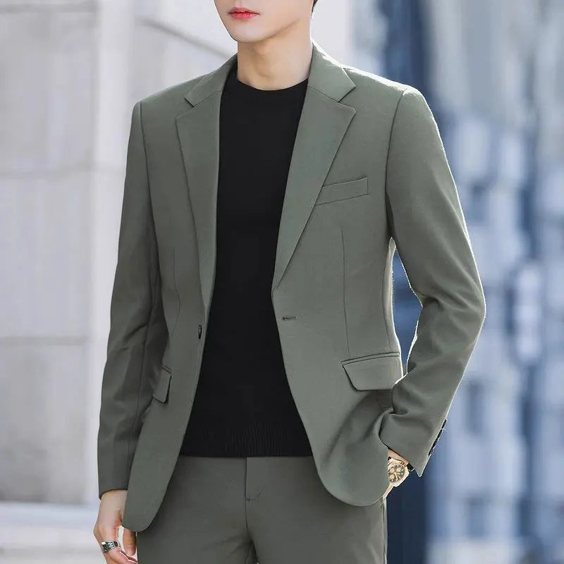 Blazer: Outdoor Men Fashion Gentleman Stylish and Versatile Trendy Casual Best for Best Man Formal Workwear Professional Blazer