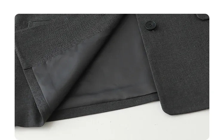 Fashion Women Blazers Loose Casual Design Bow Embossed Office Ladies Suit Jacket Gray Spring Autumn 2026 Female Coat