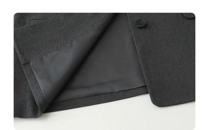 Fashion Women Blazers Loose Casual Design Bow Embossed Office Ladies Suit Jacket Gray Spring Autumn 2026 Female Coat