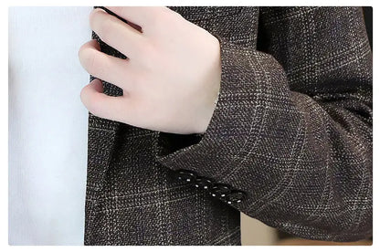Blazer Men's Fashion Business Gentleman Groom Professional Gentleman Form-fitting Versatile Casual Formal Wear High-end Blazer