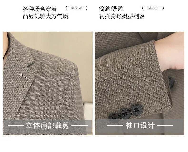 Blazer Men Business Gentleman Leisure Korean Wedding Fashion Trend, Slimming, Versatile, High-end Casual, High-end Woolen Blazer
