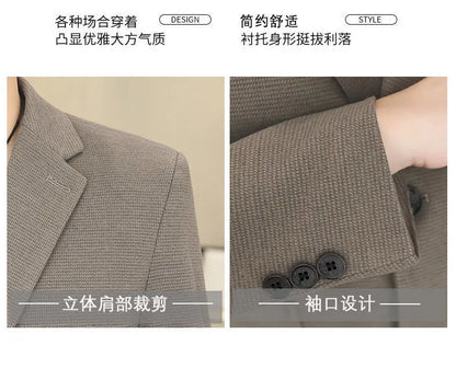 Blazer Men Business Gentleman Leisure Korean Wedding Fashion Trend, Slimming, Versatile, High-end Casual, High-end Woolen Blazer