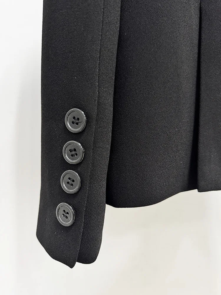 2026 Spring New Women Blazer Studded Colorful Diamonds Single Button Slim Fit Elegant Trend Office Lady Luxury Coat HK17503