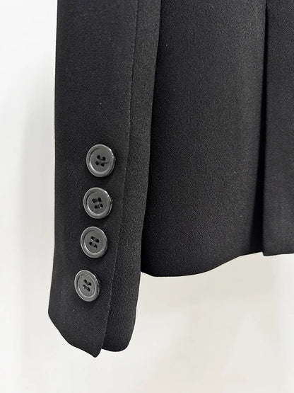 2026 Spring New Women Blazer Studded Colorful Diamonds Single Button Slim Fit Elegant Trend Office Lady Luxury Coat HK17503