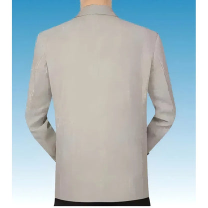Blazer's New Men's Fashionable Business Wedding Banquet Casual Hosting Dress Is A High-end Middle-aged Thin Design  Blazer