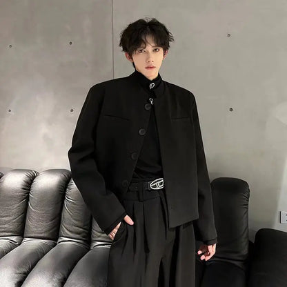 Trendy 2025 Short Coats Single Breasted Man Suits and Blazers Spring Clothes Elegant New in Original Handsome Jacket for Men