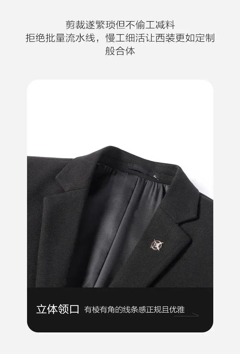Blazer's New Men's Fashion Outdoor Travel Solid Color, Youthful Wedding, Hosting, Campus Slimming, Casual Korean Version Blazer