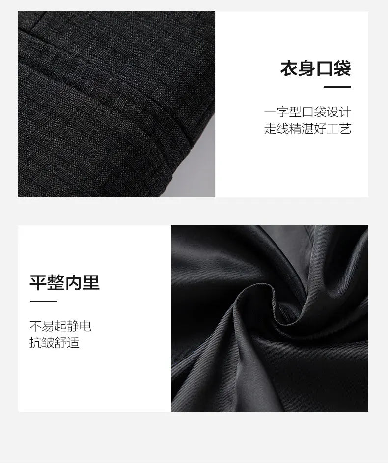 2025 Men's High-End Boutique Wool Suit Casual Business Top Coat Fashion Gentleman Party Four Seasons Elegant Tailored Suit