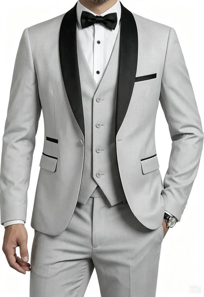 Ensemble de Costume Homme Manteau Gilet Pantalon / Affaires Garçons d'Honneur Mariage Robe Formelle Blazer Pantalon